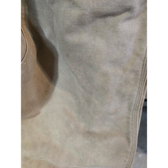 Carhartt Overalls Mens 34x34 Brown Duck Canvas Bib Double Knee Hammer Loop - Picture 8 of 9